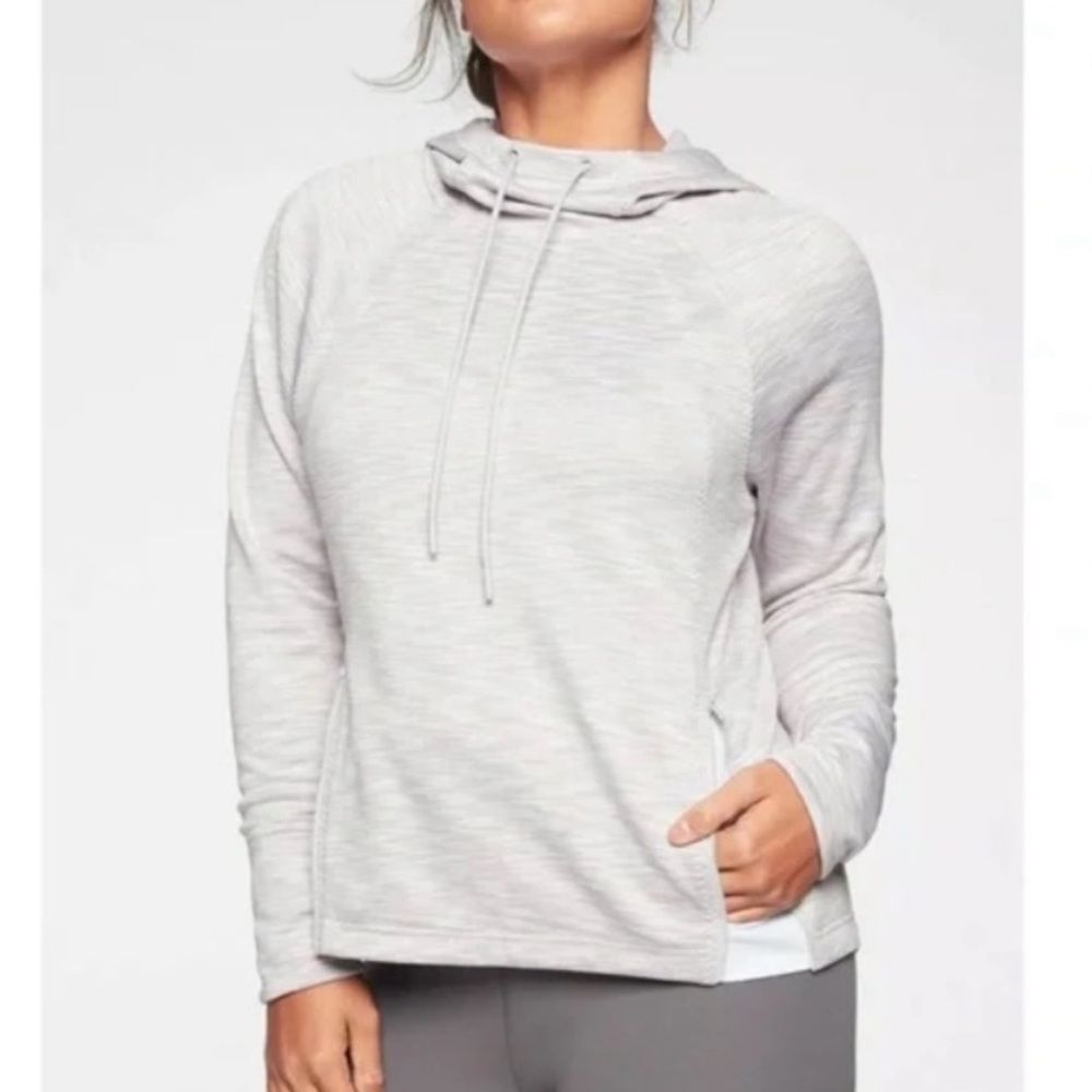 Athleta | Spacedye Heathered Gray Hoodie S